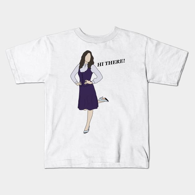 Janet - Hi There! Kids T-Shirt by Trashley Banks